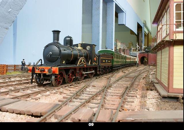 Midland 4-4-0 at the head of a passenger train on Abbotstone