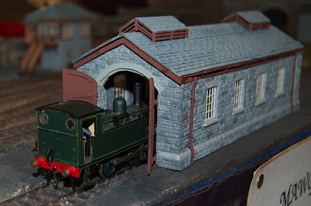 LSWR tank engine at the stone engine shed, Mawgan Porth