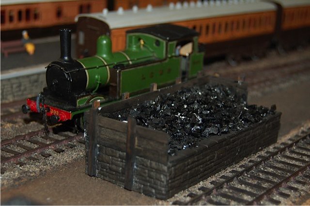 LSWR tank engine beside the coal stage at Mawgan Porth